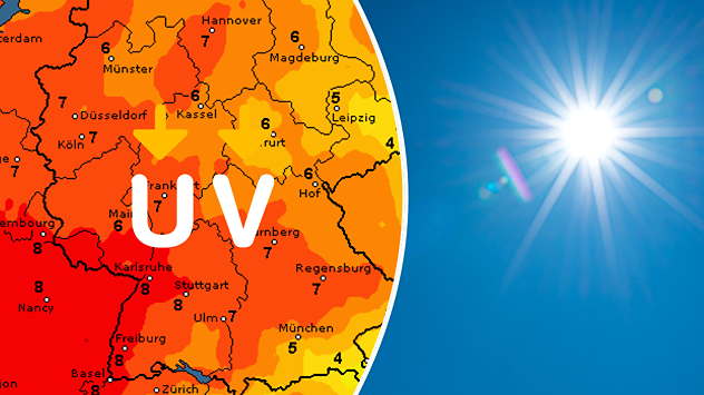 © thka/Shutterstock.com Karte zeigt hoher UV-Index