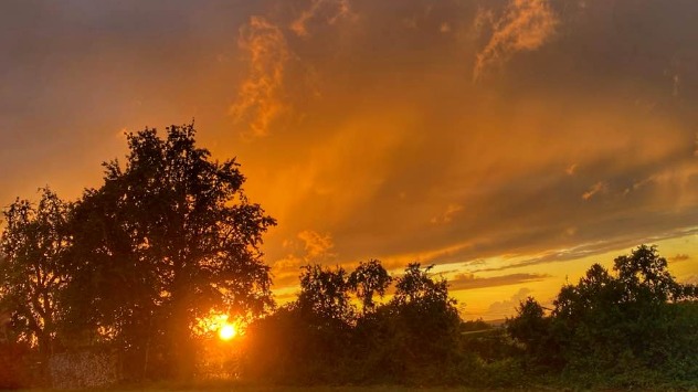 Sonnenuntergang in Bietigheim - © Elke Wolfer via WetterMelder Deutschland Sonnenuntergang in Bietigheim
