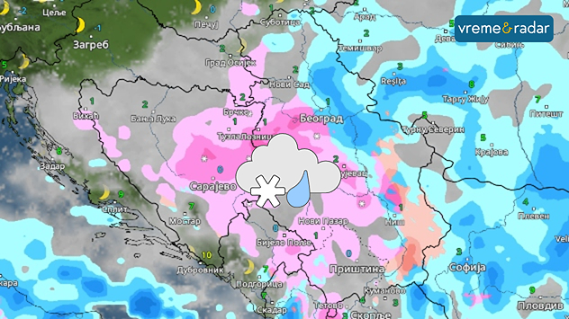 Kiša, susnežica i sneg