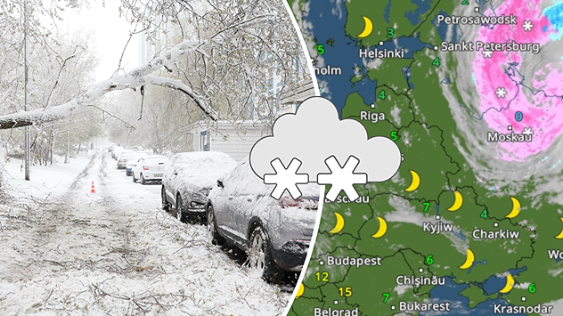 Starke Schneefälle lähmen seit Sonntagabend das öffentliche Leben in Moskau.
