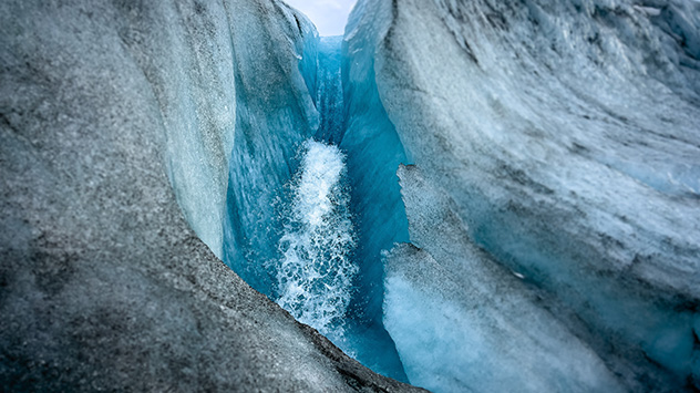 Im sehr warmen September 2022 schmolz auf Grönland viel Eis und Schnee.