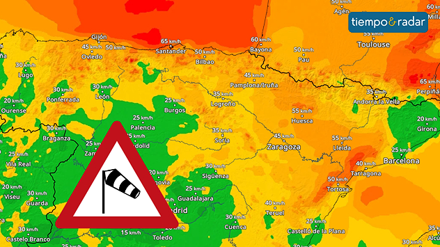El viento se intensificará en amplias zonas del norte peninsular. 