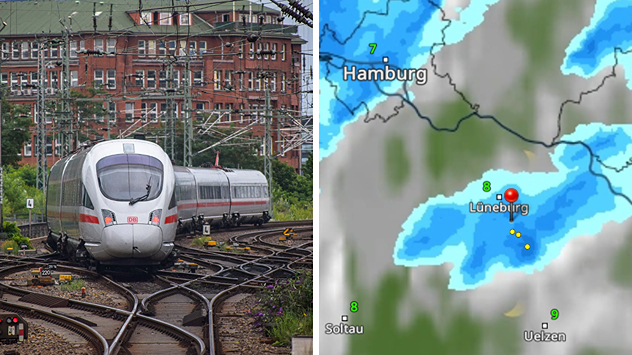 Nach einem Blitzeinschlag ist der Bahnverkehr zwischen Lüneburg und Uelzen gestört