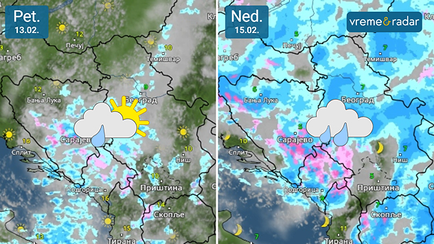 Dva talasa kiše do kraja sedmice