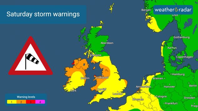 Storm warning map