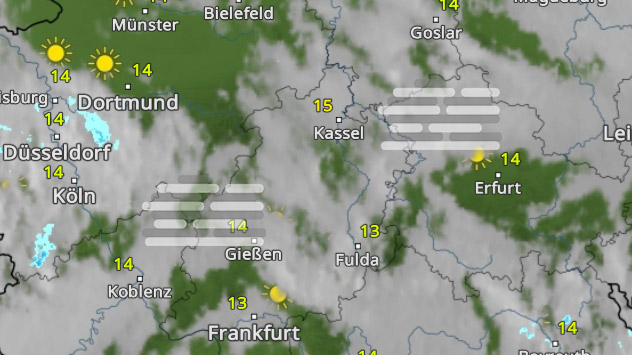 WetterRadar von Samstagmorgen