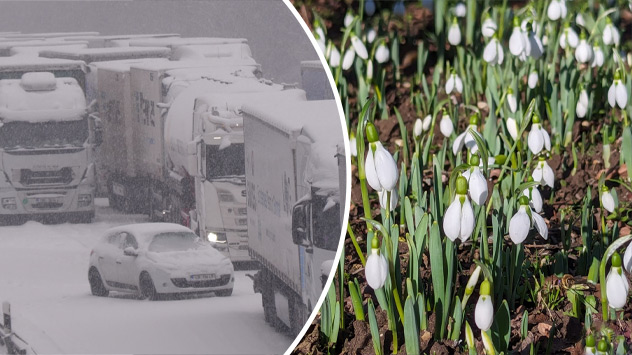 © extremwetter.tv (links) / Jürgen Scheuermann (rechts) Winterwetter und Vorfrühling: Der Januar 2024 konnte sich nicht entscheiden.