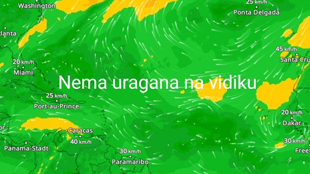 Zatišje nad tropskim Atlatnikom