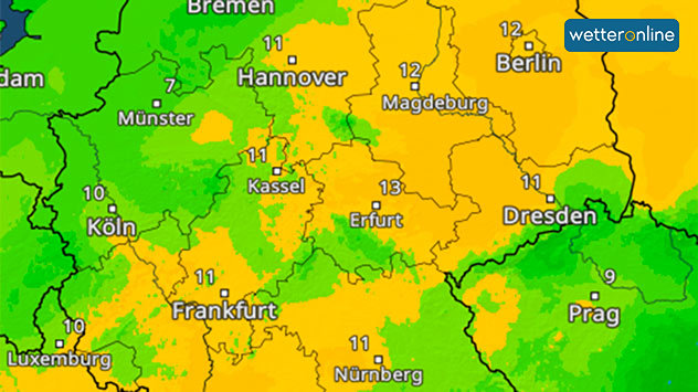 TemperaturRadar Samstag 