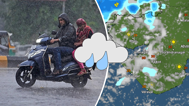 Heavy rains moved from Gujarat to Pakistan