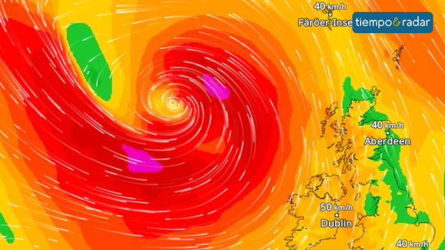 Sigue desde el radar de viento el avance de la borrasca.