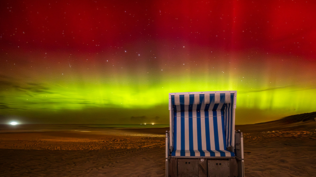 © Murat Yelkenli Auf Sylt konnte man die Himmelsshow sogar vom Strandkorb aus genießen