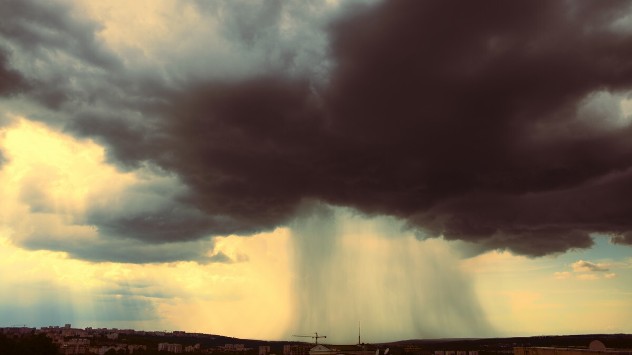 Ciel instable accompagné d'averses