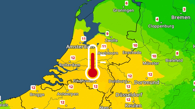 In het midden en zuiden van het land kan het zaterdagmiddag 11 tot lokaal 13 graden worden.