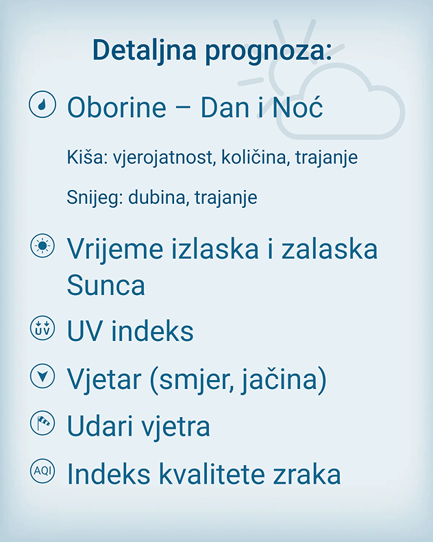 Prognoza za sljedeće dane 7