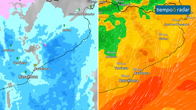 Jornada de temporal en Cataluña. 