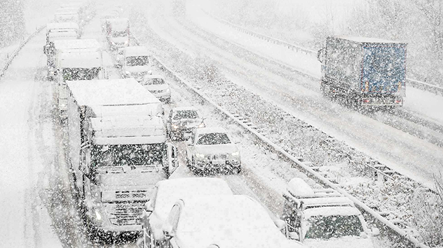 Schneetreiben bei Schleswig