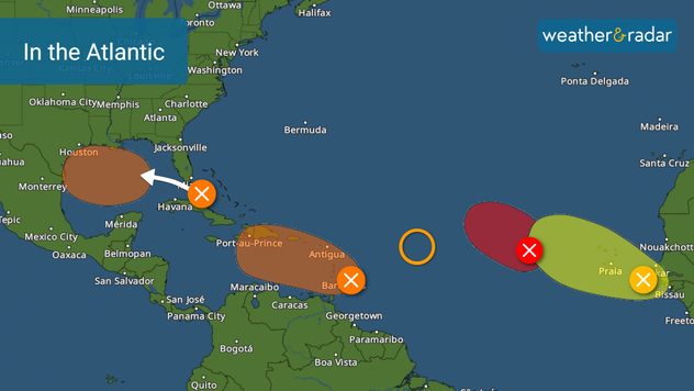 The Atlantic is very active this weekend. 