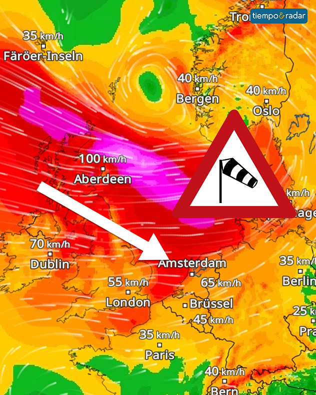 El domingo, un auténtico huracán azotó el mar del Norte.