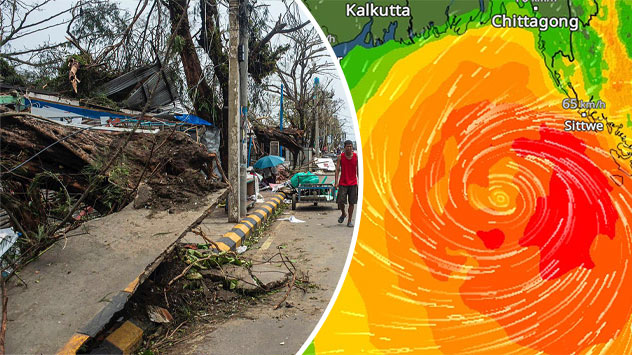 WindRadar zeigt Zyklon MOCHA im Golf von Bengalen