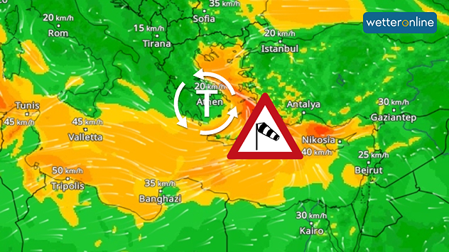Sturmlage im Mittelmeer