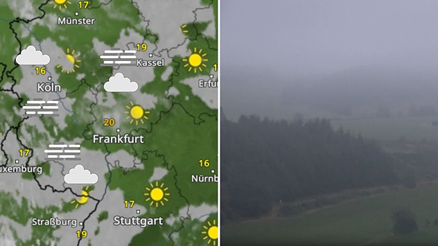 In Winterberg ist die Sichtweite durch Nebel deutlich geringer.