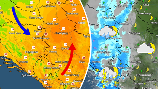 Kiša i temperatura u subotu
