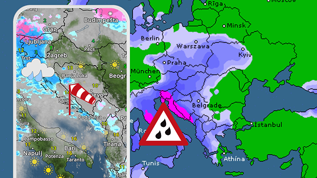 Južina, osjetno toplije i kiša