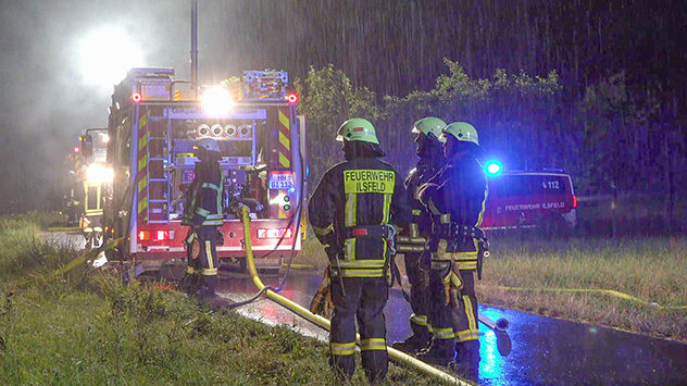 Strohballenbrand Ilsfeld