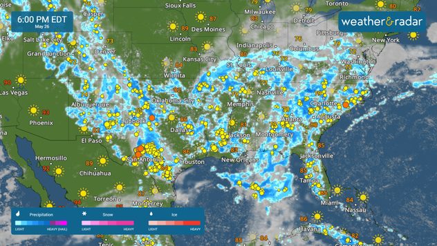 Flash flooding will be possible across portions of Texas and into the Southeast.