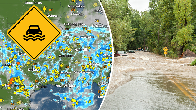 Rain soaked much of the South over the holiday weekend, and the unsettled weather continues through the rest of the week. Flash flooding is a concern as heavy rain falls in already saturated areas.