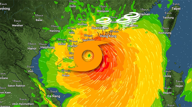Wirbelsturm CHABA im WindRadar