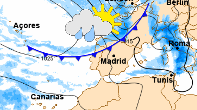 La presencia de aire frío en altura y la llegada de masas de aire húmedas del Atlántico favorecerán nuevas precipitaciones y una sucesión de frentes por el extremo norte peninsular. Además, de cara al jueves, una borrasca podría complicar aún más el tiempo.&nbsp;