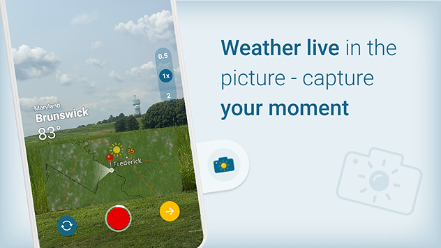 Weather live in the picture - capture your moment on the Weather &amp; Radar app