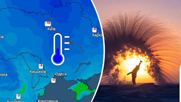 Зліва карта температур. Справа - ефект Мпемби.