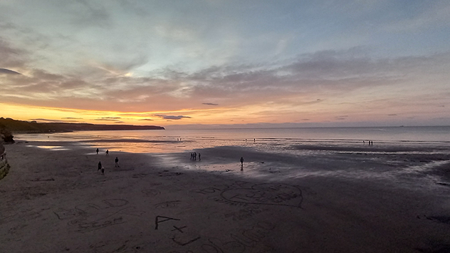 Sunset beach view.