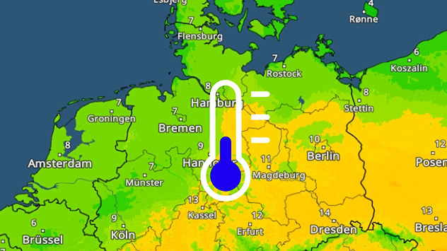 TemperaturRadar Dienstag