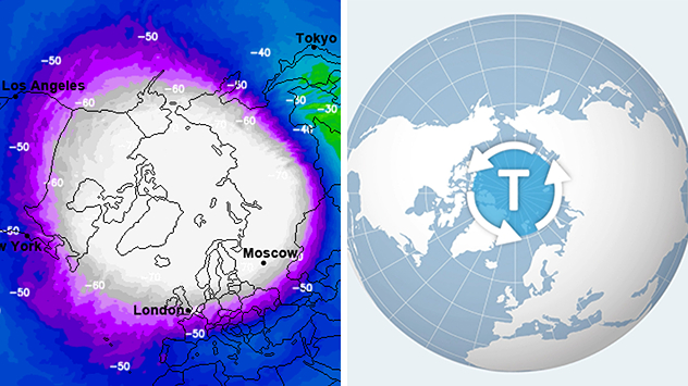 Polarwirbel gut ausgebildet