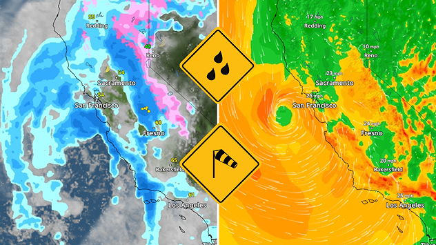 Gusty & rainy California