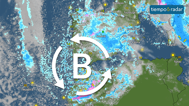 De cara al martes y miércoles, volveremos a hablar de una nueva borrasca. Esta se alimentará de aire frío y húmedo, favoreciendo lluvias generalizadas y persistentes en amplias zonas del país.&nbsp;