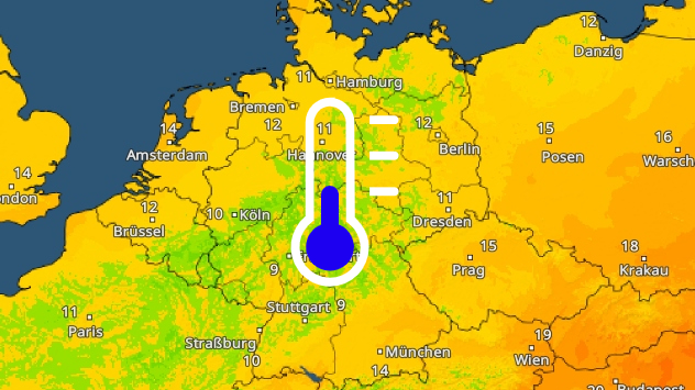 Niedrige Temperaturen am Montagmorgen