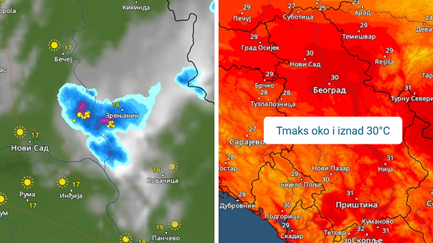 Toplo, ređe uz pljuskove