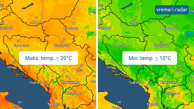 Maksimalna i minimalna temperatura