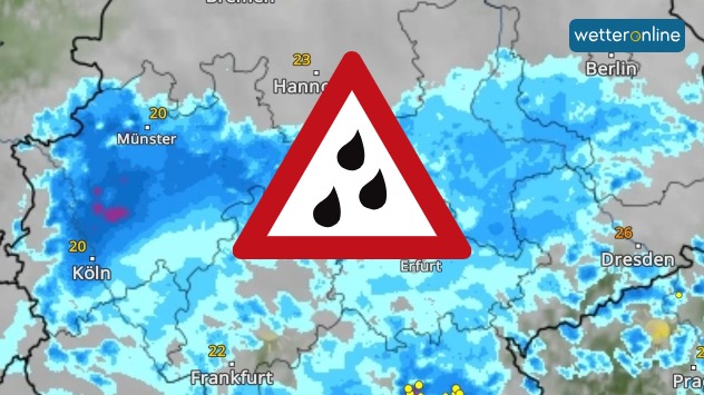 WetterRadar-Vorhersage für Samstagabend