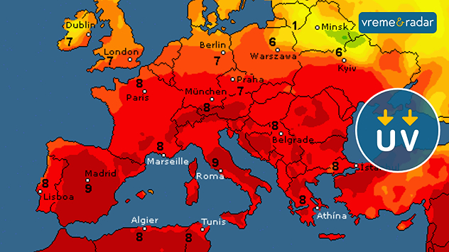 Mapa UV indeksa