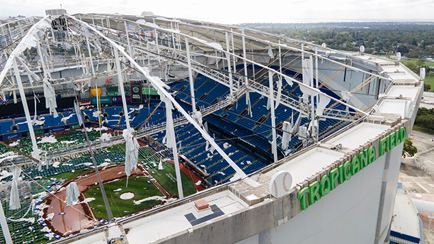 Zerstörtes Baseballstadion in St. Petersburg, Florida