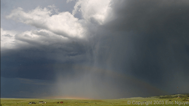 Abziehendes Hagelunwetter 
