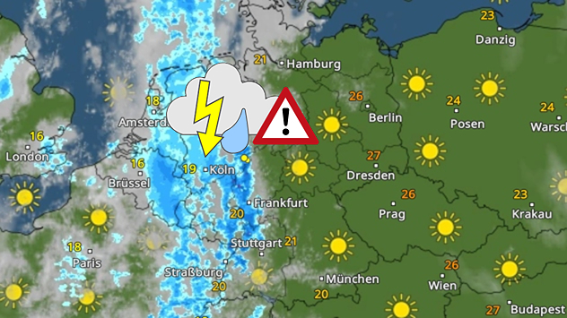 WetterRadar für Mittwoch
