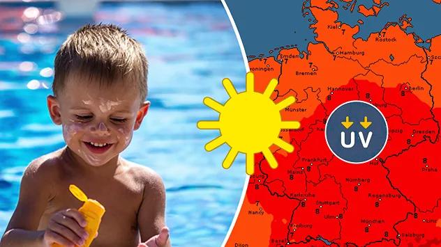 Sonnenbrandgefahr: Der UV-Index liegt heute landesweit bei 7 bis 8