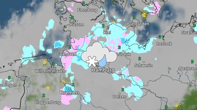 Im Norden gibt es morgen früh Schneeregen- oder Regenschauer.